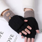 Cotton Gloves Stretchy Mittens Adult Plush Half&Full Finger Gloves with Flip Top Knitted Warm Gloves for Cold Weather ETE — image 18 of 19