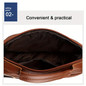Genuine Leather Men's Business Briefcase, Multi-functional Crossbody Handbag For Daily Commuting & Business Trips, Retro Top Layer Cowhide Messenger Bag — image 14 of 14