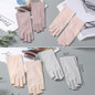 Womens Gloves Sun Protection Fingerless Anti-UV Ultra-Thin Cotton Gloves Soft — image 7 of 22