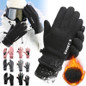 Winter Shaker Fleece Thickened Warm Ski Gloves, Waterproof And Non-slip Outdoor Riding Gloves, Non-slip Wear-resistant Shock-absorbing Cold-proof Warm Gloves, Suitable For Running, Cycling, Hiking, Mountaineering. High Quality Gift — image 4 of 25