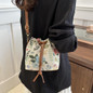 Women Bucket Bag Drawstring Shoulder Bag Female Fashion Crossbody Messengers Bag Ethnic Styles Handbag for Travel Work — image 4 of 14