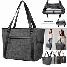 NEW Stylish Women Handbag 15.6 inch Laptop Tote Bag Lightweight  Nylon/Canvas Travel Shoulder Bag Multi-Function Bussiness Briefcase Shopping Bag — image 3 of 18