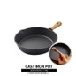 Cast Iron Skillet for Camping and Grilling - Pre-Seasoned Non-Stick Frying Pan for Steak, Home Kitchen, and Outdoor Cooking — image 11 of 12