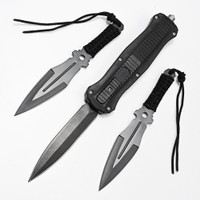 OTF Knives Set , Out The Front Automatic Knives , with Two Combat Ninja Throwing Knives Set — image 2 of 17