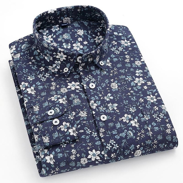 Men's Oxford Shirts Formal Business Long Sleeves Cotton Casual Dress Shirts Tops — image 1 of 13
