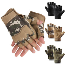 Fingerless Tactical Gloves, Knuckle Protective Breathable Lightweight Outdoor Military Gloves for Shooting, Hunting, Motorcycling, Climbing — image 3 of 23