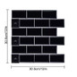 4PCS Home Decor White/Biege/Gray/Light Green/Black 3D Brick Wall Waterproof Self-Adhesive Brick Wall Stickers 3D Tile Wallpapers Bathroom Kitchen Decoration Mosaic Tile Wall Sticker — image 14 of 19