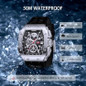 Chronograph Multifunction Watch Men Luxury Tonneau Watch Calendar Date Luminous Waterproof Men Watch — image 7 of 8