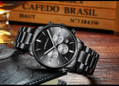 Men Watches Luxury Brand Chronograph Date Wristwatch Male Gold Black Steel Strap Analog Quartz Watch Men Fashion Watch — image 14 of 20