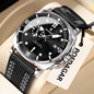 Luxury Trendy Man Wristwatch Square Dial Waterproof Luminous Date Week Men Watch Simple Business Quartz Leather Men's Watches Reloj — image 21 of 31