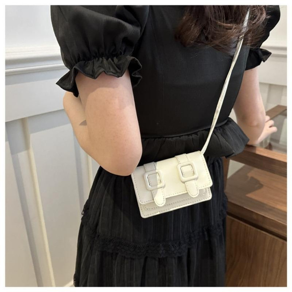 Women's small square bag messenger bag - buckle open and close Korean version/European and American style handbag, casual and formal dual-purpose bag, suitable for daily commuting or special occasions — image 1 of 21