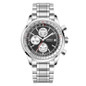 Men's Chronograph Watch, 43.5MM Large Dial Pilot Watch with Slide Rule Bezel, Stainless Steel Band Quartz Wristwatch, Date Display, Daily Water Resistant, Luxury Business Sport Watch for Men — image 22 of 36