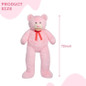 6ft Teddy Bear Giant Teddy Bear Stuffed Animal with Embroidered Paws Holiday Valentine's Toy Gift for Girlfriend Kids 72 inches Pink — image 4 of 9