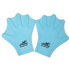 Silicone Webbed Swimming Gloves, Aqua Fit Swim Training Gloves Web Gloves Swimming, Closed Full Finger Webbed Water Gloves Unisex Adult,1 Pair — image 3 of 4