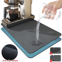 Absorbent Kitchen Dish Drying Mats, Spill Resistant Coffee Mats Easy Clean Countertop Coffee Maker Mats for Coffee Machines, Dish Racks, Kitchen Countertops, Kitchen Accessories — image 2 of 19