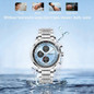Men's Chronograph Watch, 43.5MM Large Dial Pilot Watch with Slide Rule Bezel, Stainless Steel Band Quartz Wristwatch, Date Display, Daily Water Resistant, Luxury Business Sport Watch for Men — image 13 of 36