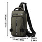 Men's Crossbody Bag, Multi-functional Waterproof Casual Shoulder Bag Fashion Single Shoulder Crossbody Bag Shoulder Backpack With USB Charging Port, Multiple Pockets For Hiking Cycling Mountaineering — image 5 of 34