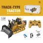 9Channel 2.4G 1/24 RC Bulldozer Engineering Simulation RC Truck Interactive Electric Toy for Kids Construction Model Car ONS — image 7 of 10