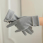 1 pair of thermal gloves, suitable for girls in winter, velvet, windproof and cold-proof temperament, elegant touch-screen split-finger gloves, left and right hands — image 8 of 22
