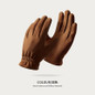 Winter Touchscreen Gloves for Men - Windproof Fleece Lined Suede Riding Gloves for Cycling & Commuting — image 9 of 10