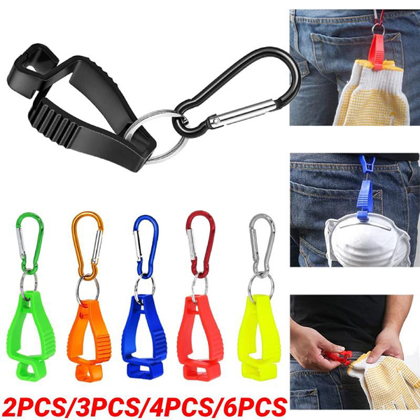 2pcs/3pcs/4pcs/6pcs Glove Keeper, Gloves Grabber Catcher Clips Holder Glove Clips for Work Glove Holders,Glove Belt Clip With Metal Carabiners,Ideal for Men Safety Construction Worker Guard Labor — image 1 of 49