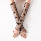 New Summer Driving Half Finger Gloves Sunscreen Hand Fashion Ice Silk Female Long Sleeve Gloves — image 6 of 16
