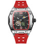 Dulunwe Starry Moon Phases Hollow Out Automatic Mechanical Watch Rubber Strap Luminous Wristwatch Tonneau Sports Men's Tourbillon Watches — image 12 of 15