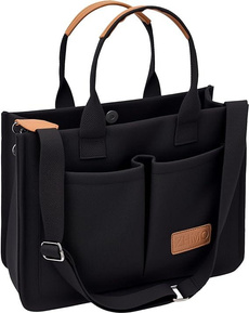 Tote Bag for Women With Compartments,Large Canvas Tote Women's Purse Crossbody Bags Work Laptop Book Bag Satchels Handbags — image 3 of 7