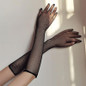 Sexy Fishnet Gloves Long Mesh Fingerless Gloves for Rave Halloween Cosplay Party — image 6 of 12