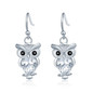 1 Pair Rose Gold Zircon Earrings Female Owl Earrings Fashion Jewelry — image 4 of 7