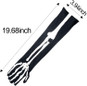 Skeleton Gloves Halloween Costume Accessory - Long Bone Hand Cosplay Prop — image 4 of 12