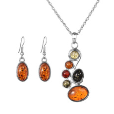 Amber Jewelry Sets Necklace Earring Sieraden Sets Parure Bijoux Women African Necklace Jewellery Sets — image 3 of 10