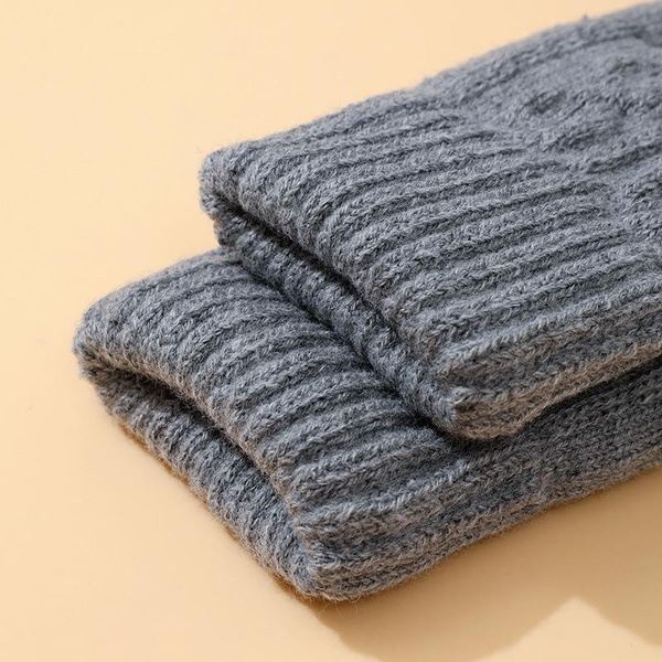 Touchscreen Winter Gloves for Men - Double Layer Fleece Lined, Cold Weather Thermal Gloves, Soft Cashmere-Like Knit — image 1 of 12