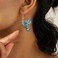 Cute Hummingbird Pendant Necklace Earrings Colorful Charm Jewelry Set for Her — image 9 of 10