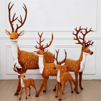1/4pcs Christmas Reindeer Stuffed Animal, Deer Stuffed Animal, Deer Plush, Cute Stuffed Deer Plush Toy for Gifts Xmas Decor — image 2 of 22