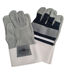 Heavy Duty Leather Palm Work Gloves for Construction Welding and Ironwork — image 3 of 17
