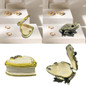Bejeweled Jewelry Trinket Box Hinged Hand Painted Jewelry Box Earrings Holders — image 9 of 12