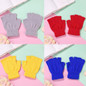 1/6 Pairs Adult Winter Knit Half Finger Gloves Color Warm Fingerless Mittens — image 10 of 12