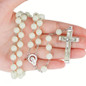 Glow In The Dark Rosary Necklace For Women INRI Crucifix Cross Pendant 8MM Beaded chains Religion faith Jewelry — image 7 of 11
