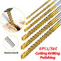 6Pcs/Set 3-8mm HSS Cobalt Drill Bits Set Twist Drill Titanium Drilling Spiral Screw Metric Composite Tap Drill for Drilling Cut Grooving — image 5 of 19