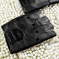 Men Faux Leather Slip-Resistant Half Finger Fingerless Gloves Hand Wrist Mittens GRA — image 7 of 11