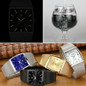 Black Business Mens Watches Square Dial Waterproof En Acier Inoxydable Montre-Bracelet Hommes Montres Quartz Watch WWOOR Uhren Herren Wasserdicht — image 6 of 22