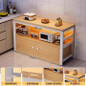 Multifunctional Kitchen Storage Cabinet with Microwave Stand and Cutting Board — image 8 of 58