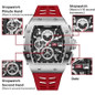 Chronograph Multifunction Watch Men Luxury Tonneau Watch Calendar Date Luminous Waterproof Men Watch — image 6 of 8