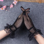 Women Summer Uv-proof Driving Gloves Mesh Fishnet Gloves Lace Mittens Full Finger Girls Lace Fashion Gloves — image 12 of 22