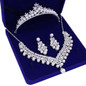 Bridal Wedding Jewelry Set for Rhinestone Choker Earrings Crystal Tiara for Wome — image 4 of 12