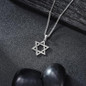 Sterling Silver Star of David Necklace for Men and Women Delicate Jewish Star of David Pendant with 22+2 Inch Adjustable Chain Jewelry Gift for Christmas Father's Day Mother's Day Birthday — image 5 of 9