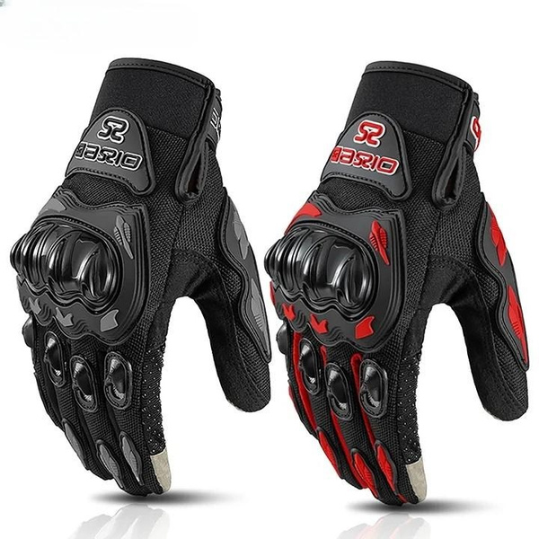 Summer Breathable Full Finger Motorcycle Gloves – Non-slip, Wear-resistant Racing Gloves with Touch Screen for Moto Bikers — image 1 of 10