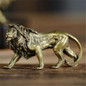 3D Mini Lion Casting Animal Figurine Retro Style Metal Sculpture Home Office Room Desktop Decoration Collect Ornaments Gift — image 5 of 9