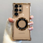 Luxury Plating Magnetic Wireless Charge Case For Samsung S25 S24 Ultra S23 FE S22 Plus S21 Note 20 Clear Lens Protection Cover — image 12 of 14